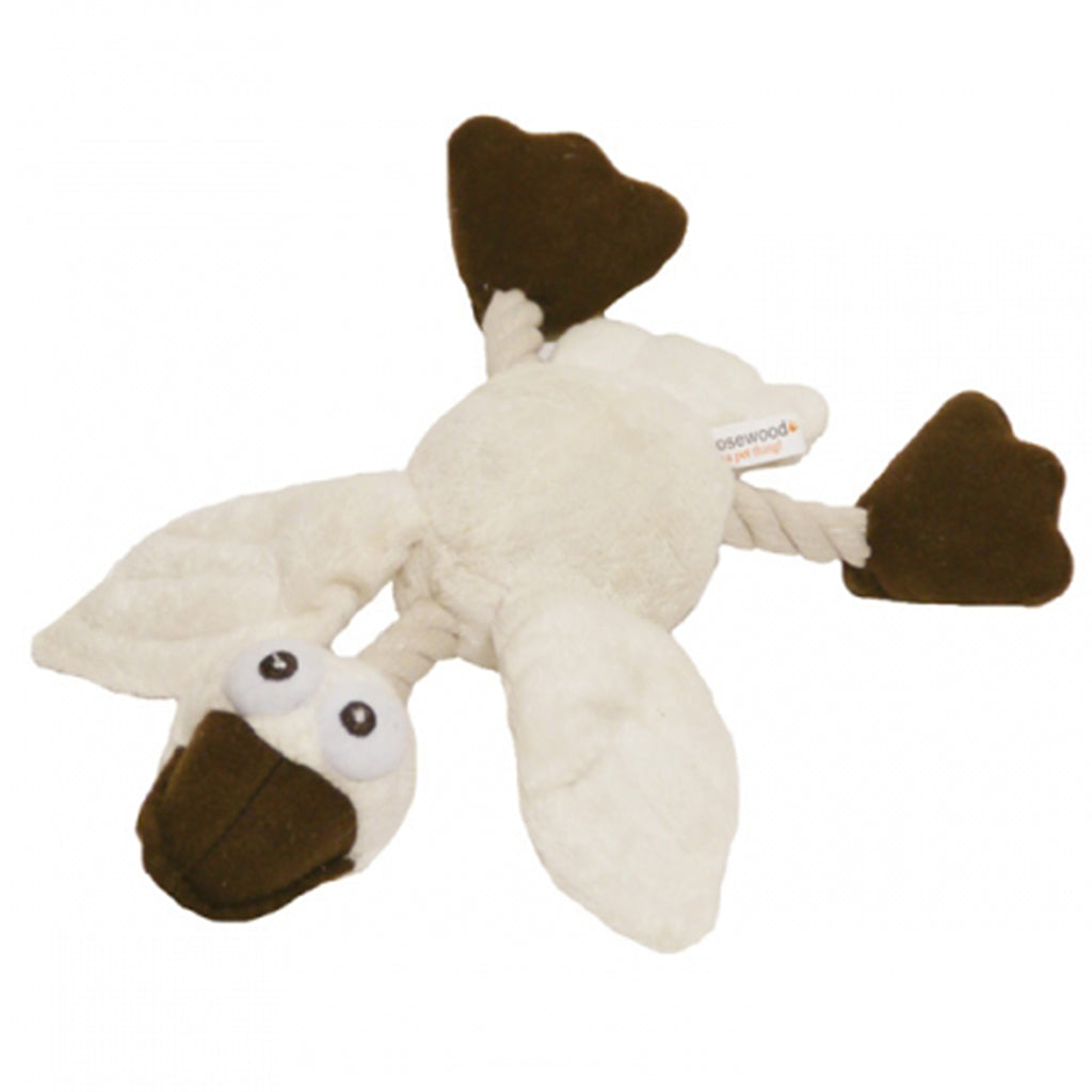 Soft but strong plush Wild Duck, filled with 100% cotton filling and using unbleached rope.